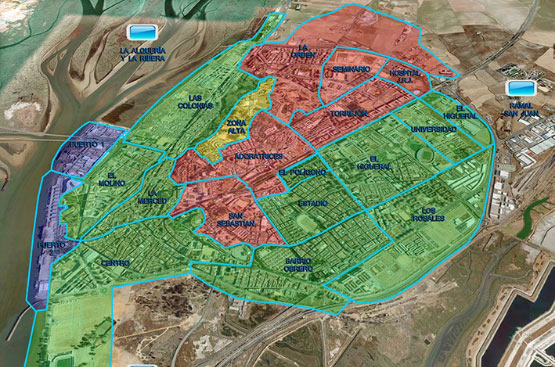 Zonas distribución GIS