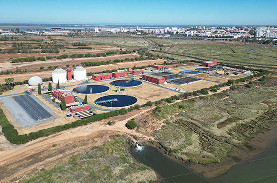 Foto aérea de la EDAR de Huelva